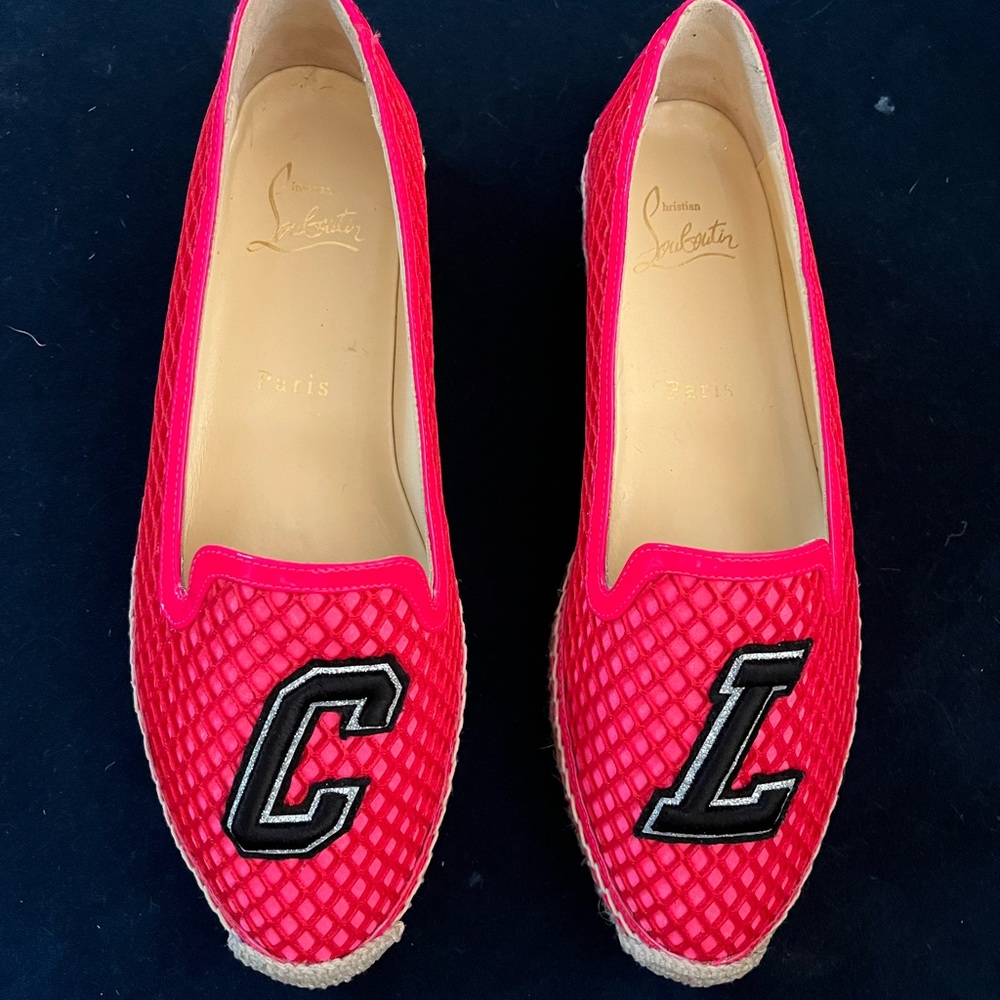 Christian Louboutin espadrilles new hot pink